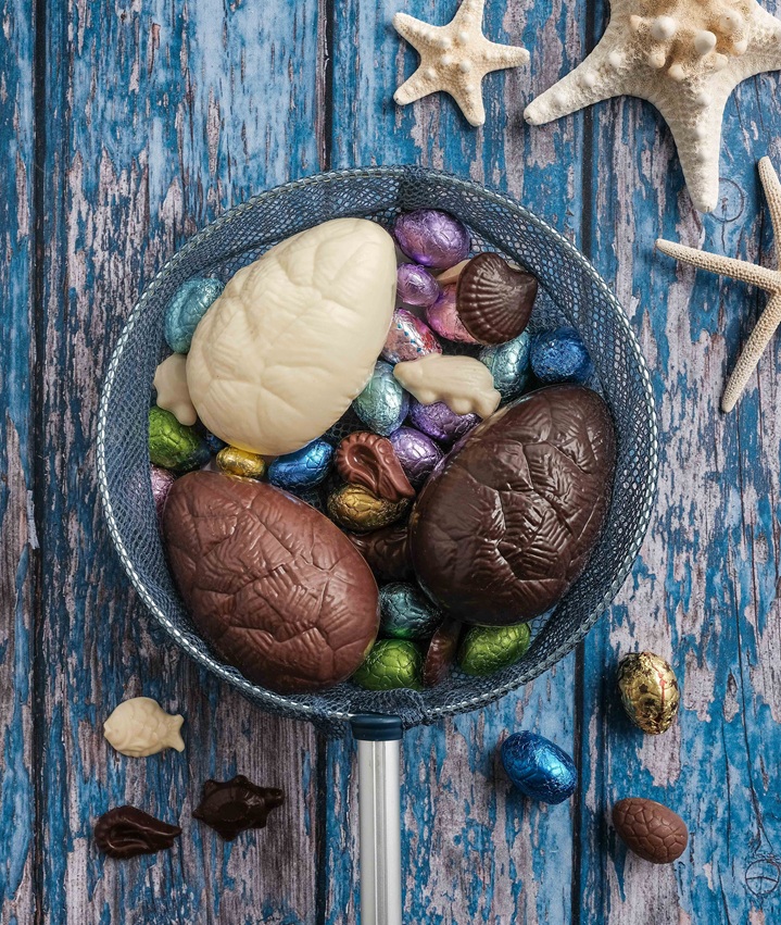 Un univers marin et intensément chocolat au pur beurre de cacao La grande Pêche aux trésors de Pâques